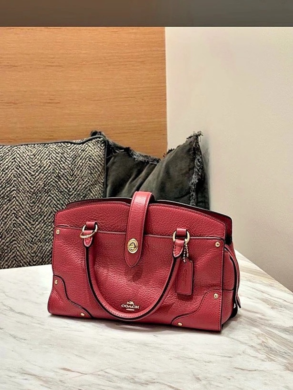 Coach Mercer Satchel 24 Red